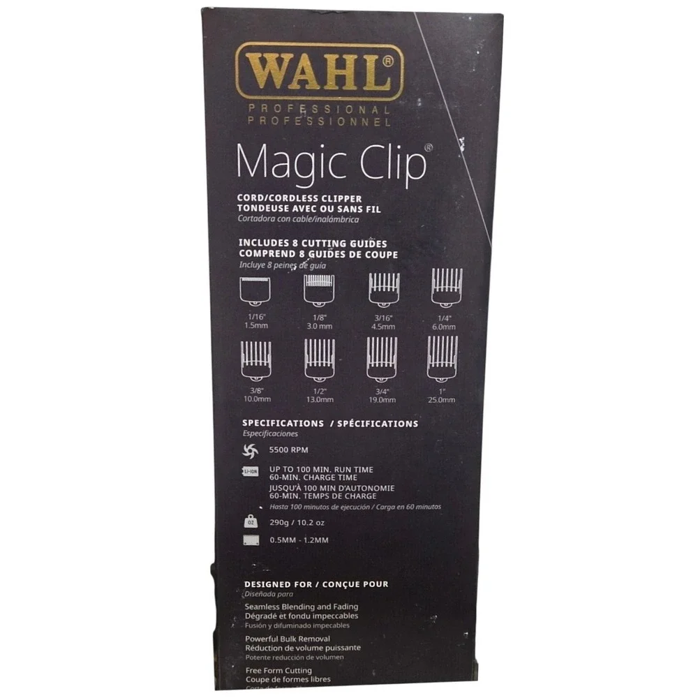 Wahl Professional 5-Star Cordless Magic Clip Hair Clipper Burgundy 8148